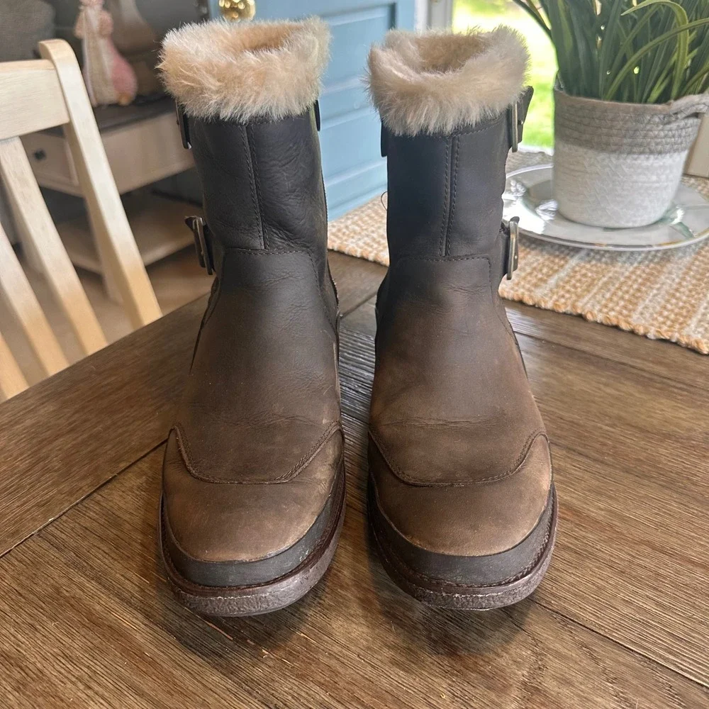 Merrell‎ Waterproof Leather Tremblant Ezra Zip Polar-Espresso Womens Size 7